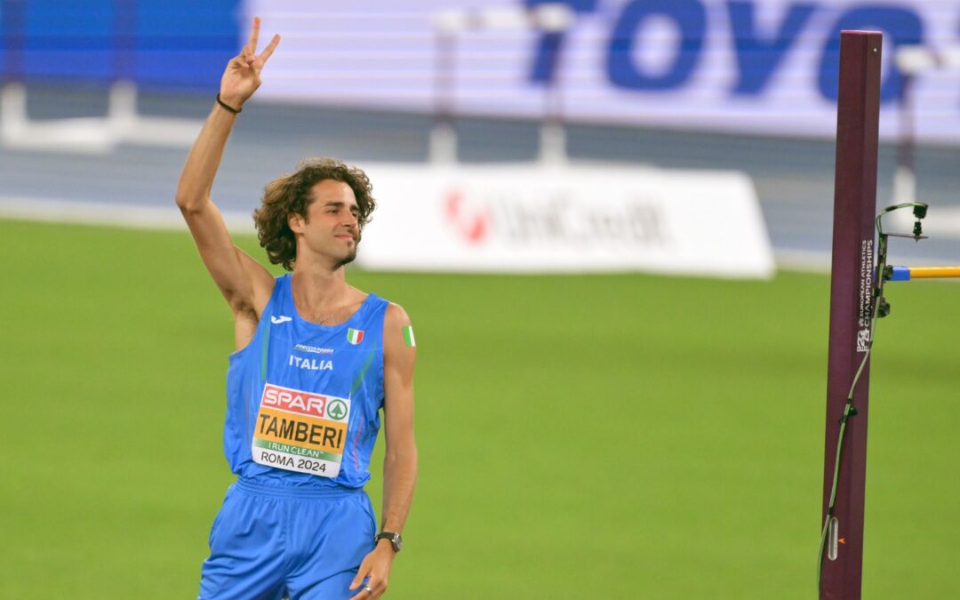 Gimbo vola e festa all’Olimpico: Gianmarco Tamberi è di nuovo campione europeo, 2.37!| FOTO