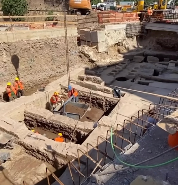 Dagli scavi a piazza Pia per il Giubileo viene alla luce una lavanderia dell’antica Roma