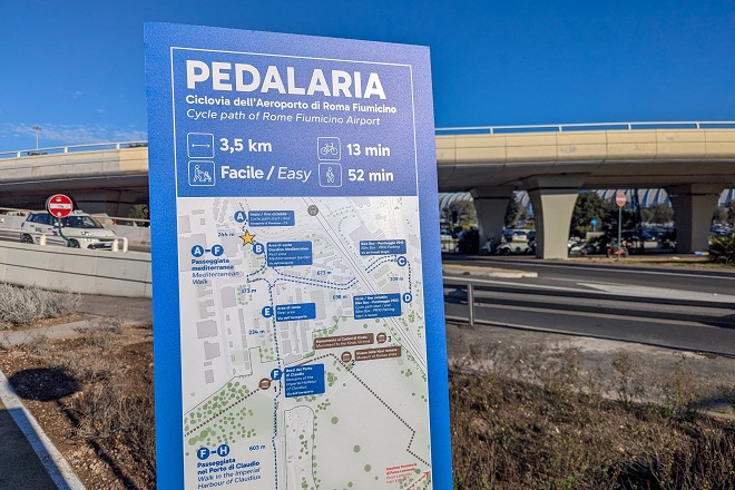 “Pedalaria”, inaugurata la nuova ciclovia dell’aeroporto di Roma